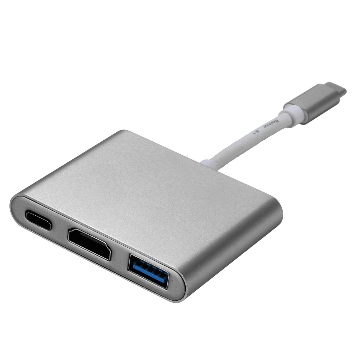 UBS 3.1 Type-C to 4K HD Displays USB 3.0 HUB USB-C Charging Port Adapter Cable 7 UBS 3.1 Type-C to 4K HD Displays USB 3.0 HUB USB-C Charging Port Adapter Cable - Image 7