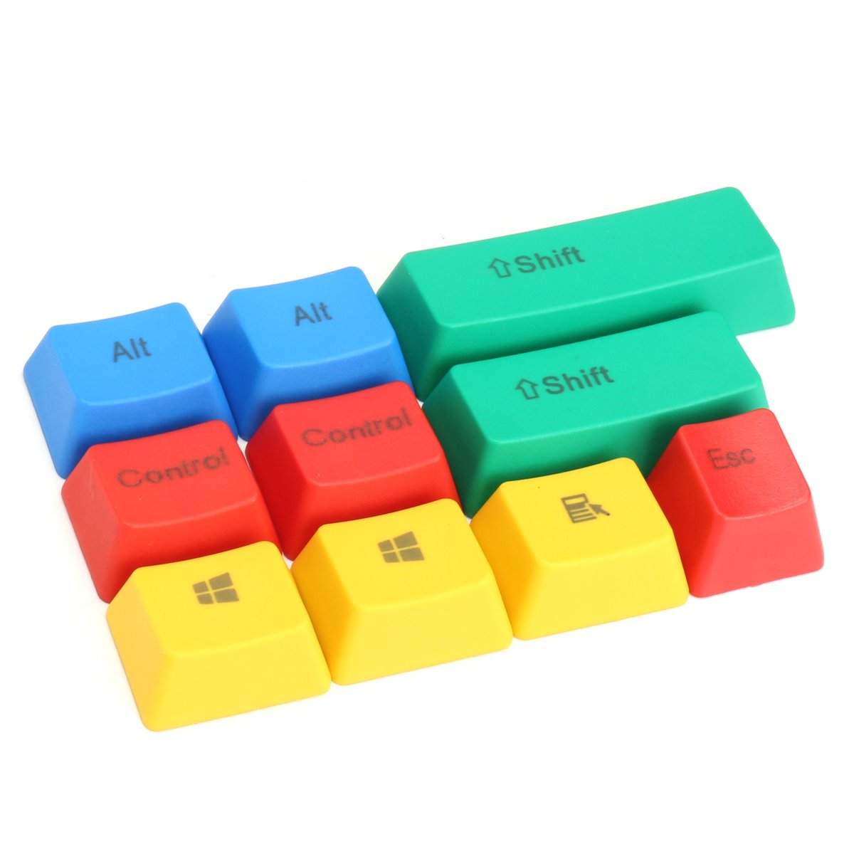 10Pcs RGBY ANSI PBT Thick Keycap Key Caps for Mechanical Gaming Keyboard 2 10Pcs RGBY ANSI PBT Thick Keycap Key Caps for Mechanical Gaming Keyboard - Image 2
