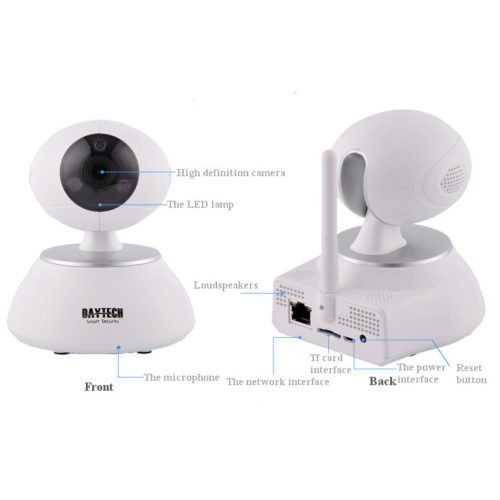 DAYTECH DT-C8818 IP Camera 720P Night Vision Audio Recording Security System P2P Wi-fi Network H.264 CMOS Monitor 5
