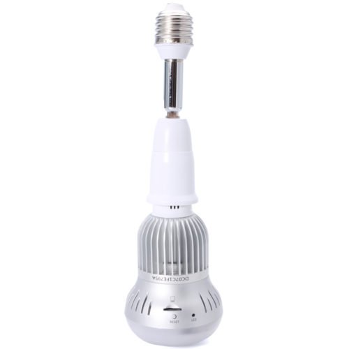 360° Wireless WiFi HD 1080P Light Bulb IP Security Camera Panoramic Motion Detect Two Way Audio 3