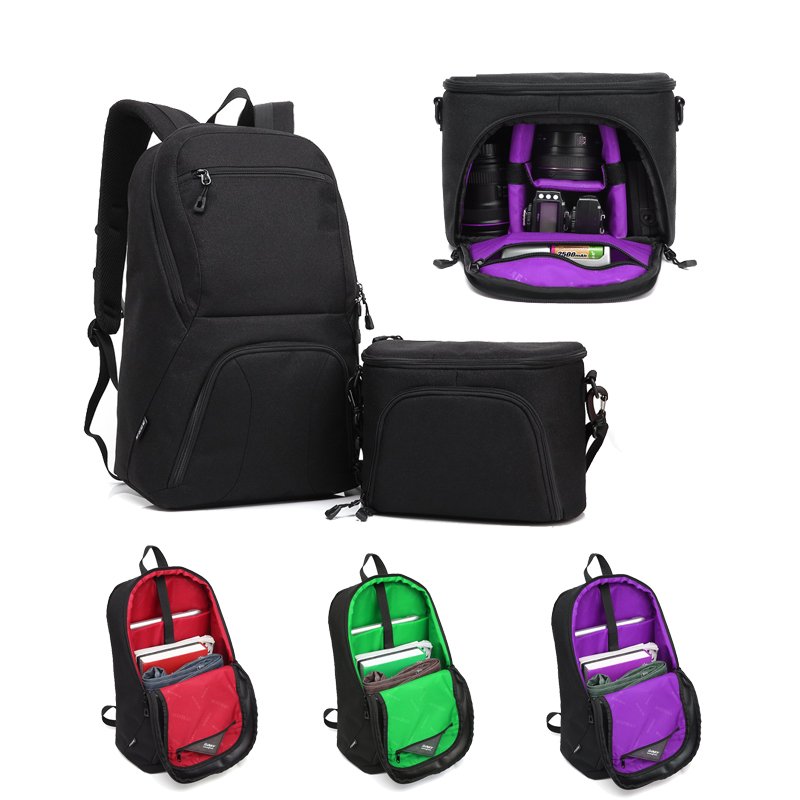 HUWANG 8017 Large Capacity 2 in 1 DSLR Camera Bag Shoulder Padded Waterproof Backpack 2