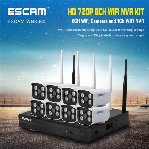 ESCAM WNK803 8CH 720P Wireless NVR Kit Outdoor IR WiFi IP Camera Surveillance Home Security System 7