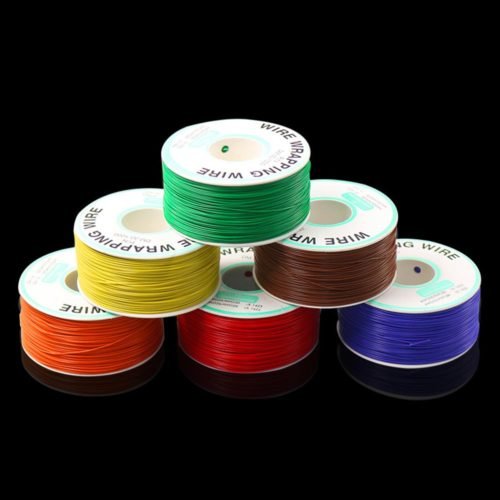 250m 30AWG Red/Black/Yellow/Blue/Green/White/Purple/Orange OK Line Circuit Board Flyer Wire Airline PCB Jumper Cable Wrapping Wire 2