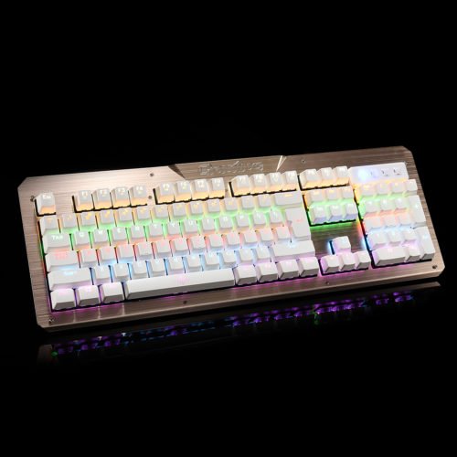 104Keys Blue Switch LED Backlight Mechanical Gaming Keyboard With Hand Holder USB Wired 7