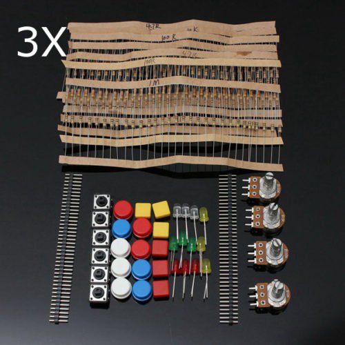 3Pcs Electronic Parts Component Resistors Switch Button Kit For Arduino 1