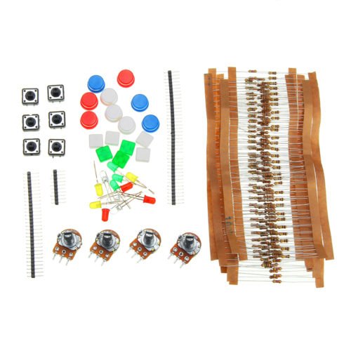 Generic Parts Package+3.3V/5V Power Module+MB-102 830 Points Breadboard+65 Flexible Cables+Jumper Wire 2