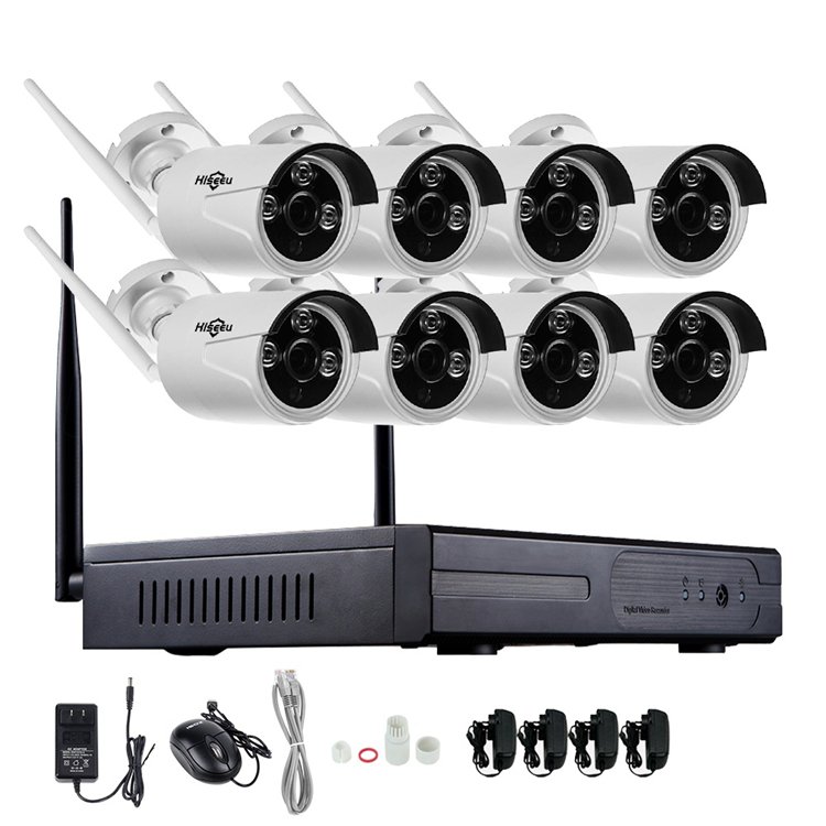 Hiseeu 960P Wireless CCTV 8CH NVR Kit Outdoor IR Night Vision IP WiFi Camera Security Surveillance EU Plug 2