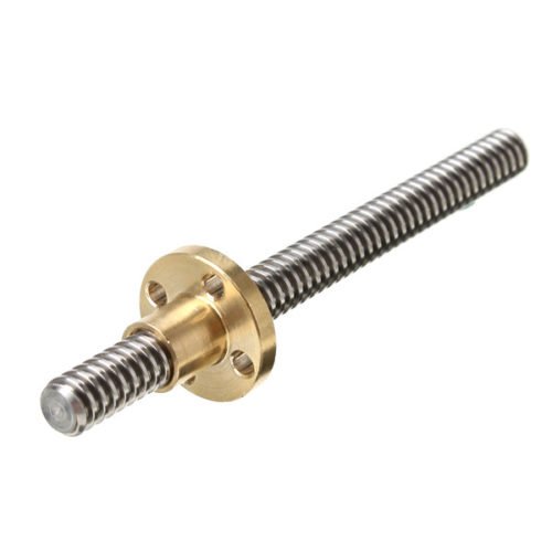 3D Printer T8 1/2/4/8/12/14mm 300mm Lead Screw 8mm Thread With Copper Nut For Stepper Motor 26