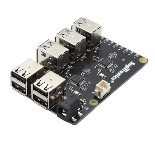 X150 9-Port USB Hub / Power Supply Expansion Board for Raspberry Pi 3