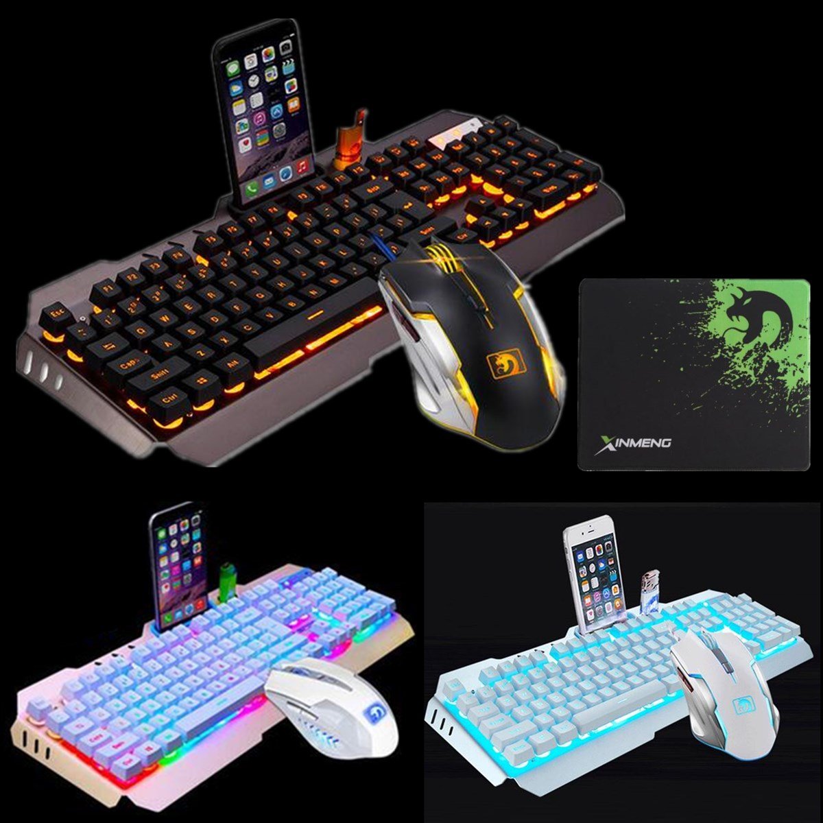 104Keys USB Wired Backlight Mechanical Handfeel Gaming Keyboard Mouse and ouse Pad Combo Set 2 104Keys USB Wired Backlight Mechanical Handfeel Gaming Keyboard Mouse and ouse Pad Combo Set - Image 2