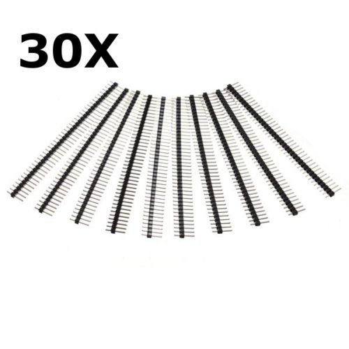 30 Pcs 40 Pin 2.54mm Single Row Male Pin Header Strip For Arduino Prototype Shield DIY 1