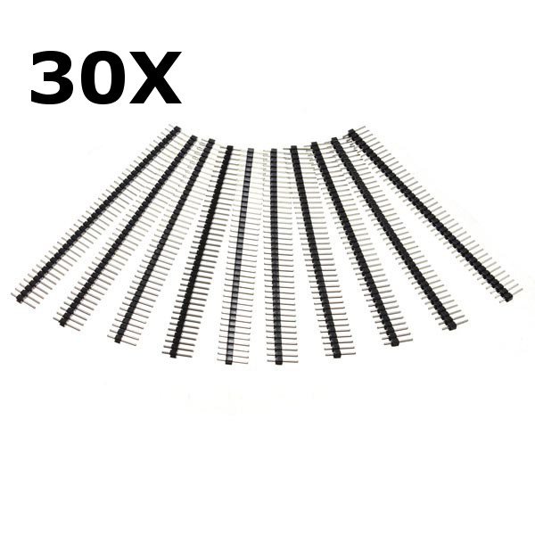 30 Pcs 40 Pin 2.54mm Single Row Male Pin Header Strip For Arduino Prototype Shield DIY 2