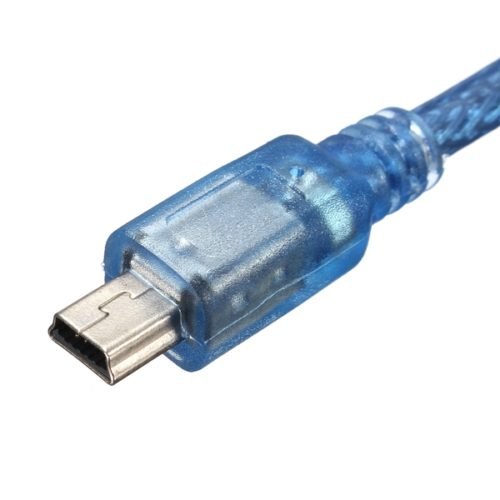 10pcs 30CM Blue Male USB 2.0A To Mini Male USB B Cable For Arduino 5