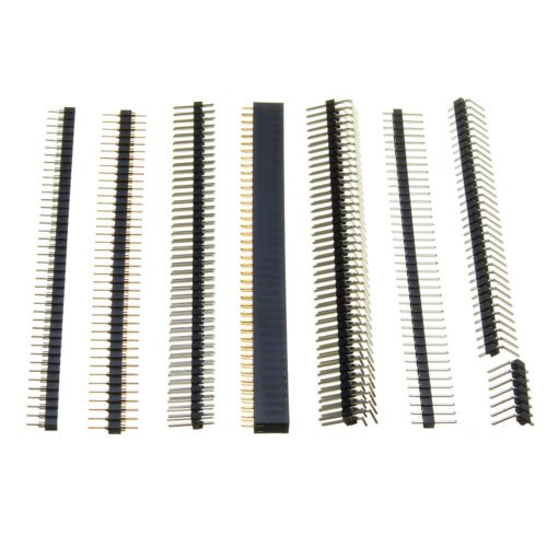 40Pcs 8 Kinds 2.54mm Breakaway PCB Board 40 Pin Male And Female Pin Header Connectors Kit For Arduino Prototype Shield 10