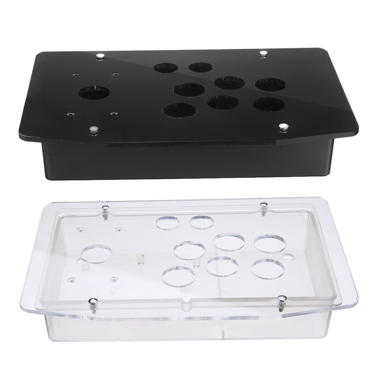 DIY Clear Black Acrylic Panel Case Sturdy Construction for Arcade Joystick Game Controller 1 DIY Clear Black Acrylic Panel Case Sturdy Construction for Arcade Joystick Game Controller
