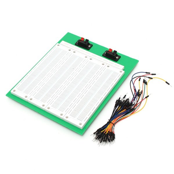 2860 Tie Points Solderless PCB Breadboard With Switch + 65pcs Jumper Wire Dupont Cable 2
