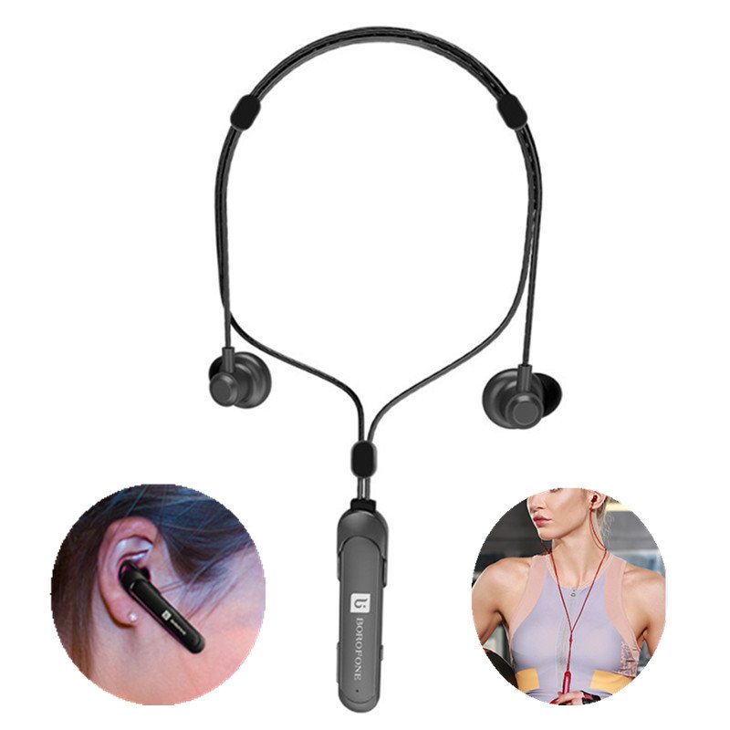 Borofone BE10 2 in 1 Business Sport Water-proof Noise-cancelling Bluetooth Earphone Earbud with Mic 2