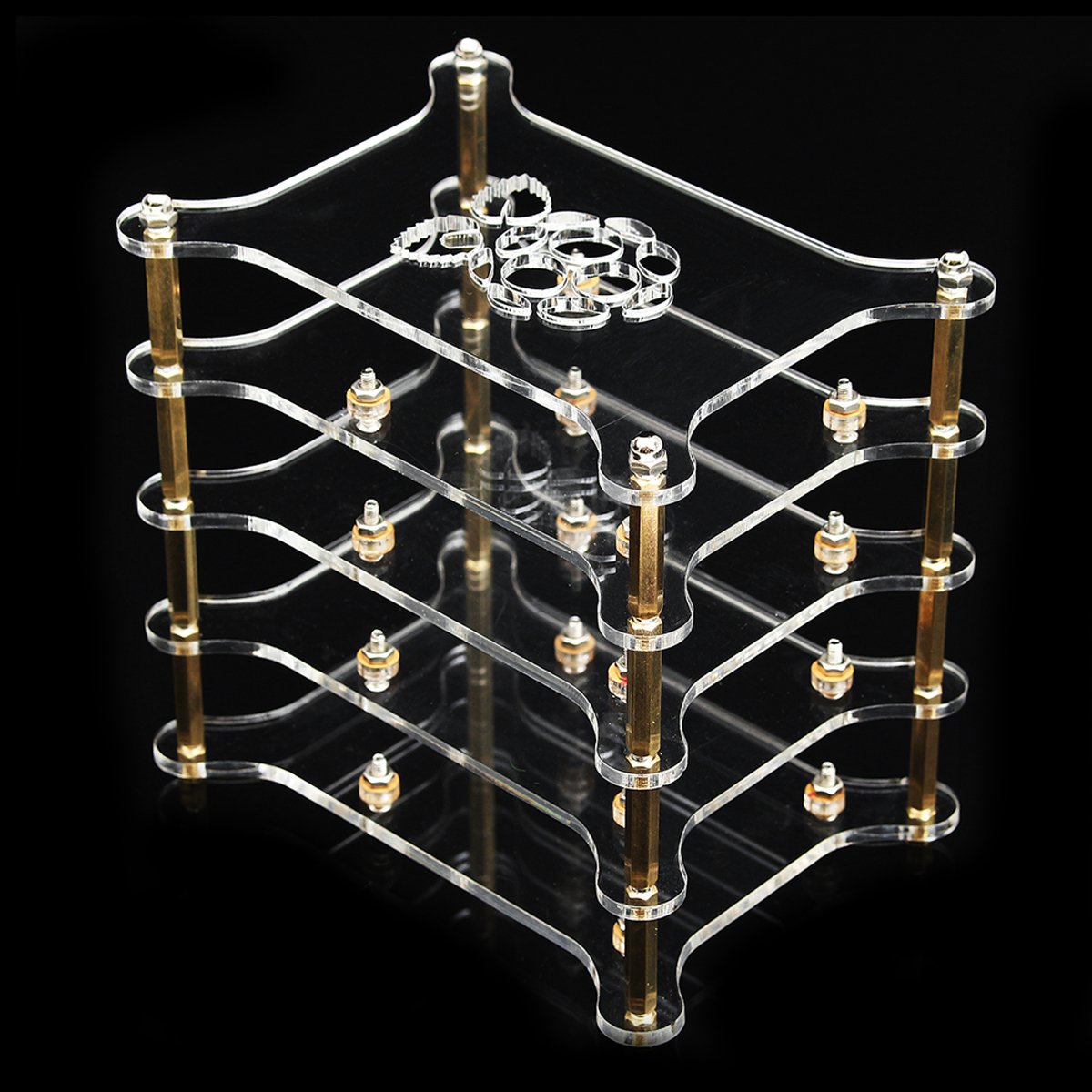 Transparent 4-Layer Acrylic Cluster Case For Raspberry Pi 3/2 B and B+ 2