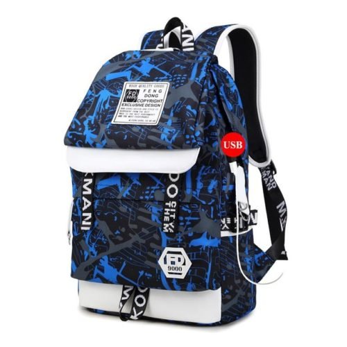 2018 Mochila Emoji Geometric Backpack Portable Backpack Laptop Bag 4