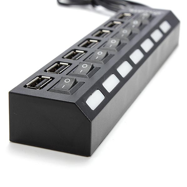 7 Ports USB 2.0 LED Hub High Speed Sharing Switch 7 7 Ports USB 2.0 LED Hub High Speed Sharing Switch - Image 7