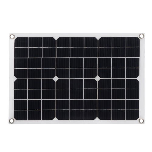 20W 430*280*2.5mm Monocrystalline Solar Panel with 18V DC Plug & 5V USB Output High Efficiency & Light Weight 3