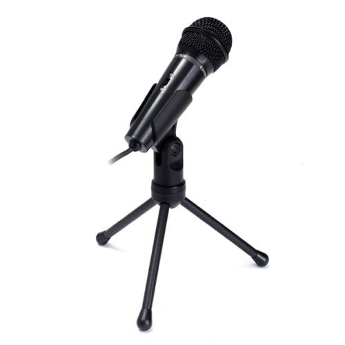 3.5mm Condenser Microphone Mic Recording Stand For PC Laptop Desktop YY Skype 2