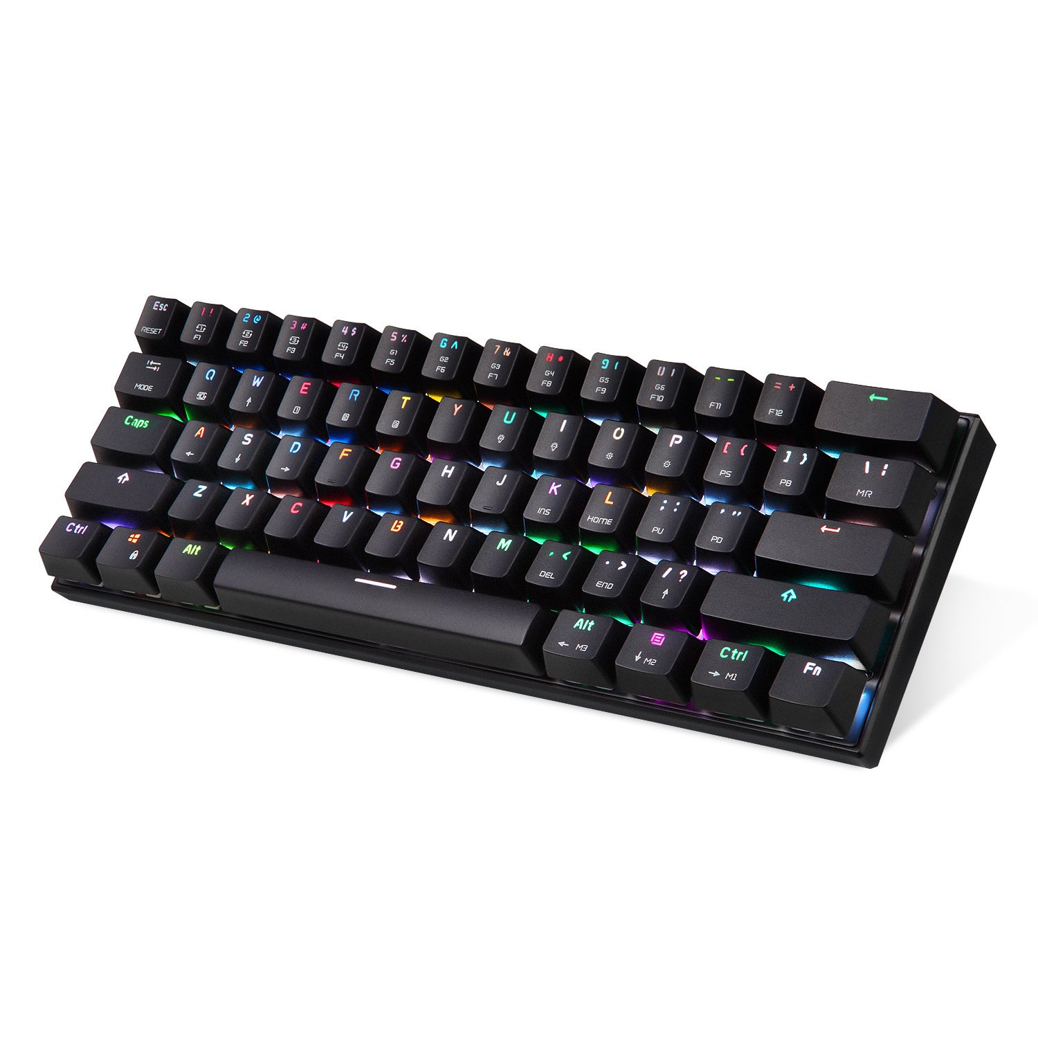 Motospeed CK62 Bluetooth Wireless USB Dual-Mode OUTEMU Mechanical Keyboard 61 Keys RGB LED Backlit 3 Motospeed CK62 Bluetooth Wireless USB Dual-Mode OUTEMU Mechanical Keyboard 61 Keys RGB LED Backlit - Image 3