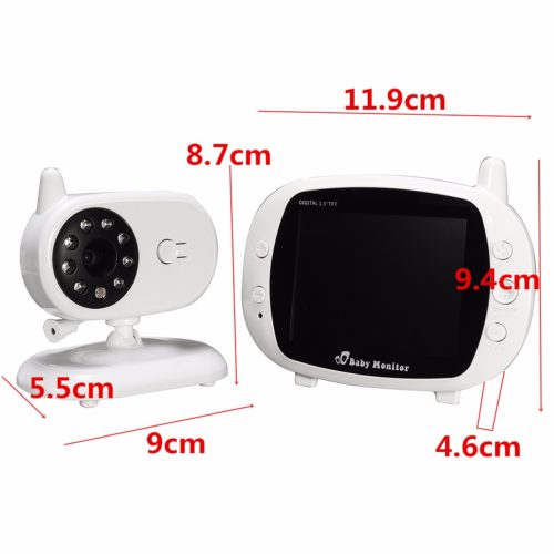 2.4G Wireless Digital 3.5 inch LCD Baby Monitor Camera Audio Talk Video Night Vision 11