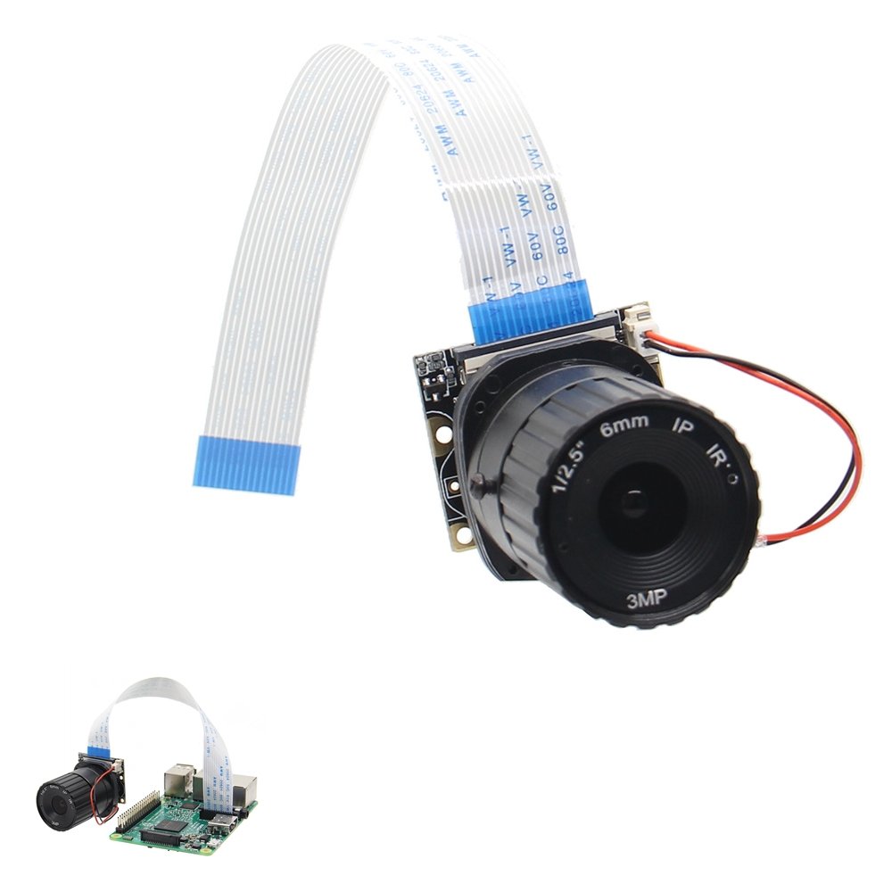 6mm Focal Length Night Vision 5MP NoIR Camera Board With IR-CUT For Raspberry Pi 1