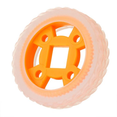 47*12mm/47*21mm 64T Transparent Tire Orange Rubber Wheel for DIY Smart Chassis Car Accessories 10