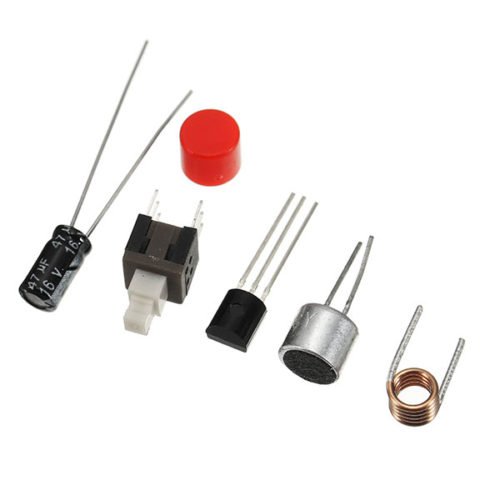 5Pcs RF-01 DIY Wireless Microphone Parts 5mA 70MHz FM Transmitter Production Kit With Antenna 7