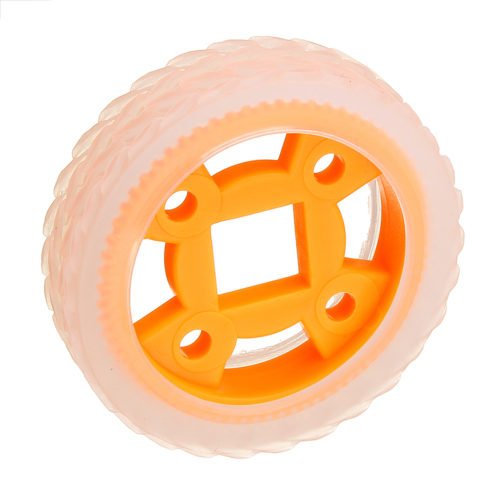 47*12mm/47*21mm 64T Transparent Tire Orange Rubber Wheel for DIY Smart Chassis Car Accessories 8