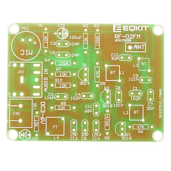 EQKIT® FM Transmitter Kit RF-02 Wireless Microphone Parts MP3 Repeater Micro Transmitter With Antenna Battery Holder 2 EQKIT® FM Transmitter Kit RF-02 Wireless Microphone Parts MP3 Repeater Micro Transmitter With Antenna Battery Holder - Image 2