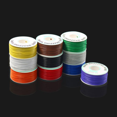250m 30AWG Red/Black/Yellow/Blue/Green/White/Purple/Orange OK Line Circuit Board Flyer Wire Airline PCB Jumper Cable Wrapping Wire 1