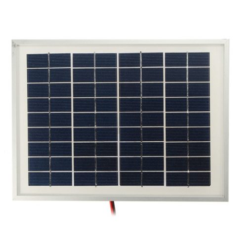 12V 5W 25.5 x 19 x 1.5CM PolyCrystalline Cells Solar Panel With Alligator Clip Wire 2