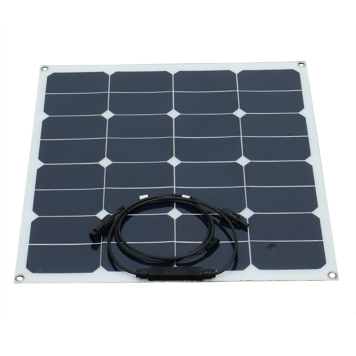 50W 12V DC Semi-Flexible Front Connection Monocrystalline Silicon Solar Panel with Alligator Clip 4 50W 12V DC Semi-Flexible Front Connection Monocrystalline Silicon Solar Panel with Alligator Clip - Image 4