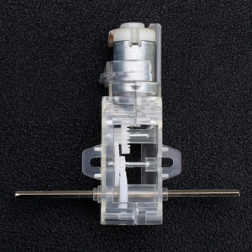 1:28 Transparent/Blue/Orange Hexagonal Axis 130 Motor Gearbox for DIY Chassis Car Model 4