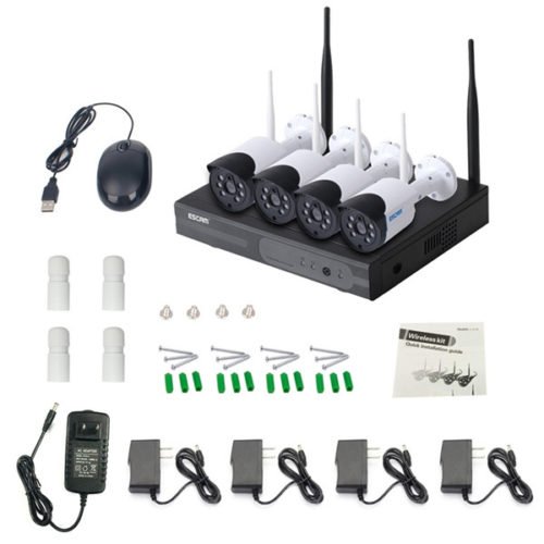 ESCAM WNK404 4CH 720P Outdoor IR Video Wireless Surveillance Security IP Camera CCTV NVR System Kit 10