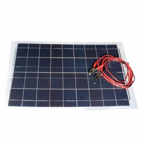 30W 12V Semi Flexible Solar Panel Device Battery Charger 5