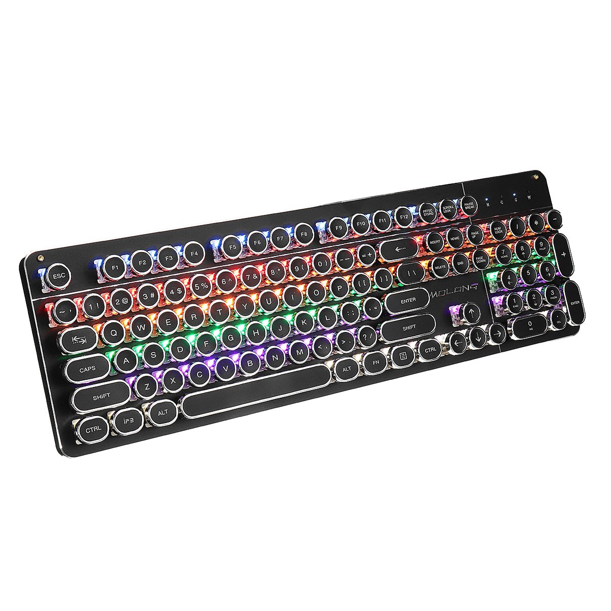 104Key RGB Mechanical Gaming Keyboard Retro Backlit Black shaft Gaming Keyboard 2