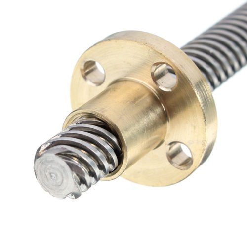3D Printer T8 1/2/4/8/12/14mm 300mm Lead Screw 8mm Thread With Copper Nut For Stepper Motor 2