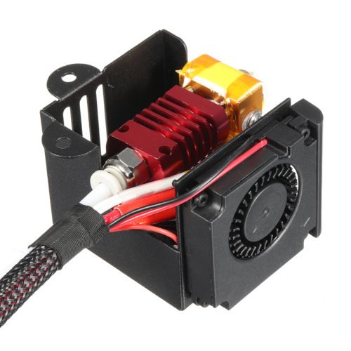 3D Printer Parts 0.4mm Nozzle Hot End Extruder Kits With Cooling Fan For Creality CR-10 9
