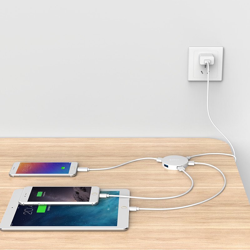 Orico HA4U 4-Port USB 3.0 OTG Hub USB Splitter with DC5V Micro USB Power Port 7 Orico HA4U 4-Port USB 3.0 OTG Hub USB Splitter with DC5V Micro USB Power Port - Image 7