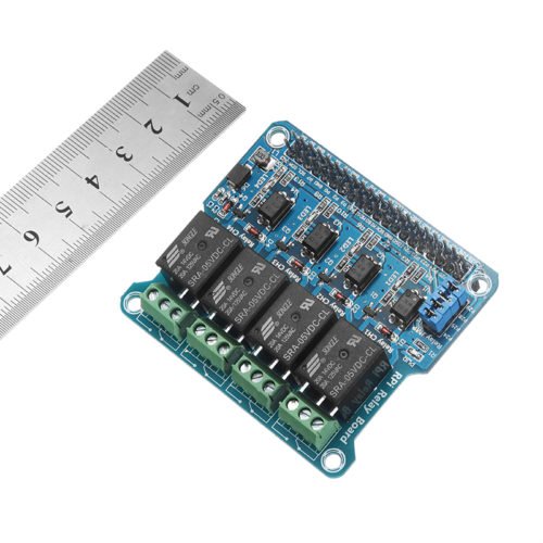 4 Channel 5A 250V AC/30V DC Compatible 40Pin Relay Board For Raspberry Pi A+/B+/2B/3B 10