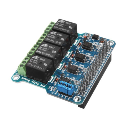 4 Channel 5A 250V AC/30V DC Compatible 40Pin Relay Board For Raspberry Pi A+/B+/2B/3B 5