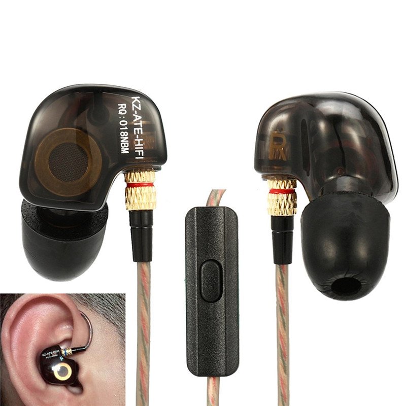 KZ ATE 3.5mm Metal In-ear Wired Earphone HIFI Super Bass Copper Driver Noise Cancelling Sports 3 KZ ATE 3.5mm Metal In-ear Wired Earphone HIFI Super Bass Copper Driver Noise Cancelling Sports - Image 3