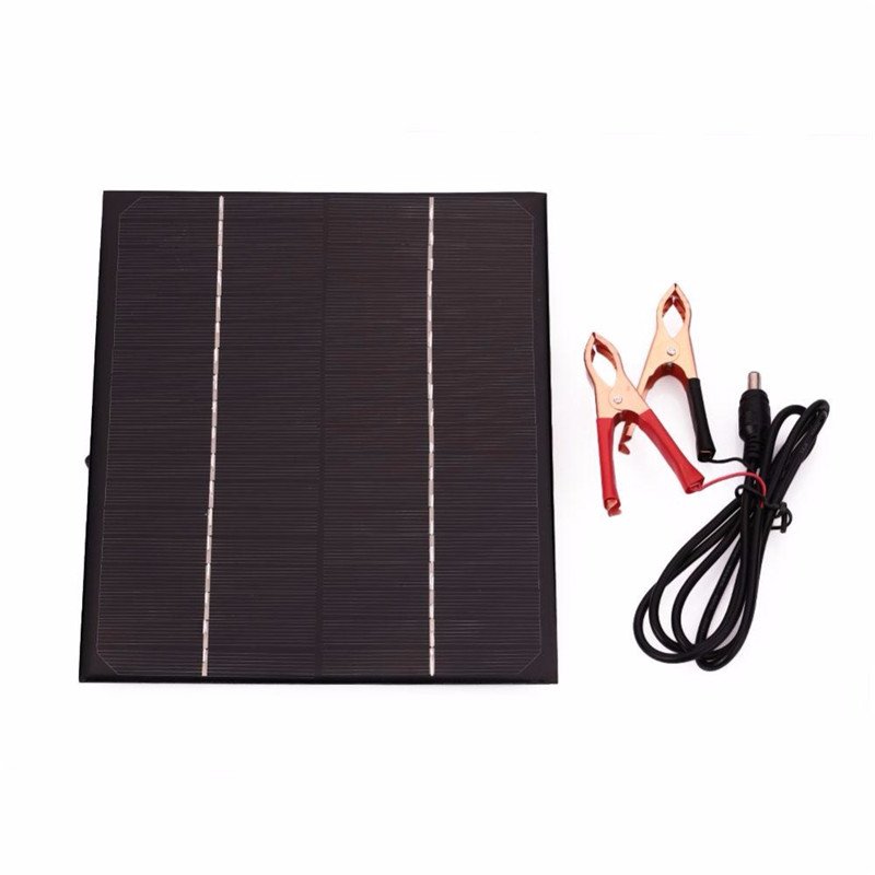 6W 18V Portable Monocrystalline Silicon Epoxy Solar Panel With 5521DC Battery Clip 1 6W 18V Portable Monocrystalline Silicon Epoxy Solar Panel With 5521DC Battery Clip