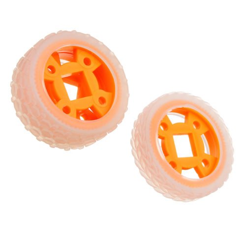 47*12mm/47*21mm 64T Transparent Tire Orange Rubber Wheel for DIY Smart Chassis Car Accessories 4