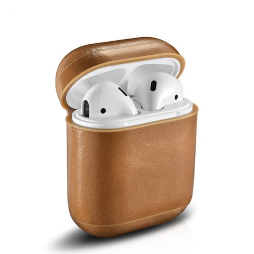 Genuine Leather Shockproof Earphone Protective Case For Apple AirPods 1