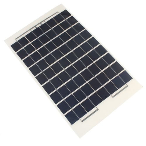 12V 10W 38 X 22 CM PolyCrystalline Transparent Epoxy Resin Solar Panel With Alligator Clip Wire 3